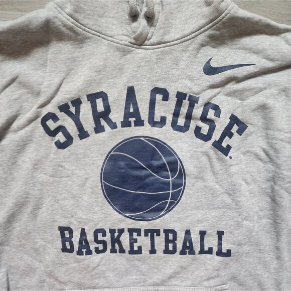 Nike Women's Grey Syracuse Basketball Pullover Hooded Graphic Sweatshirt Large L - Picture 2 of 6